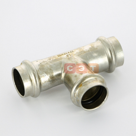 Тройник равносторонний пресс нержавеющий  22 х 22х 22  UniFitt